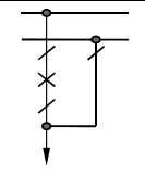 un circuit de linie dintr-o statie cu un sistem de bare colectoare si bare de ocolire