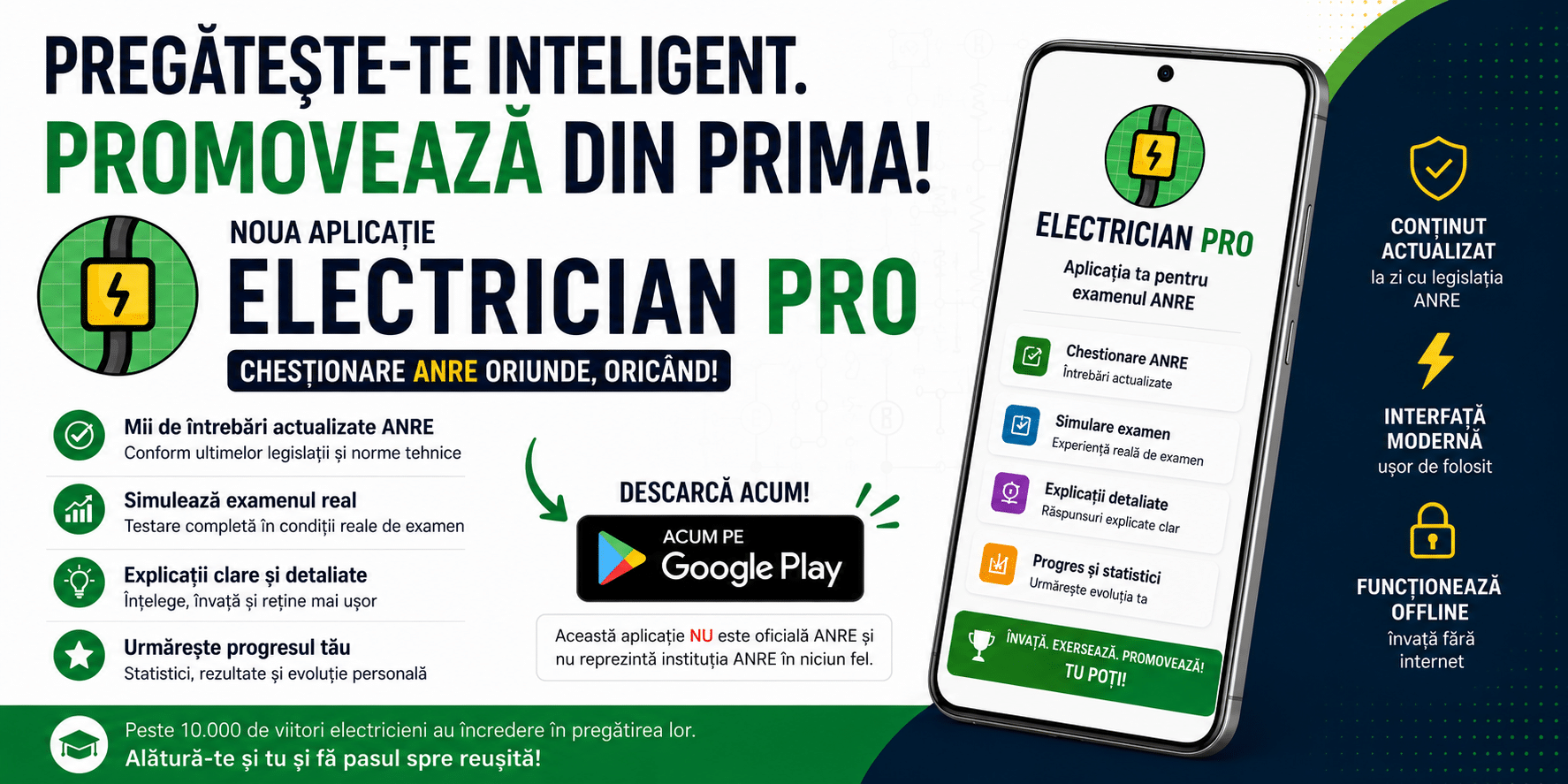 aplicatia android electrician pro